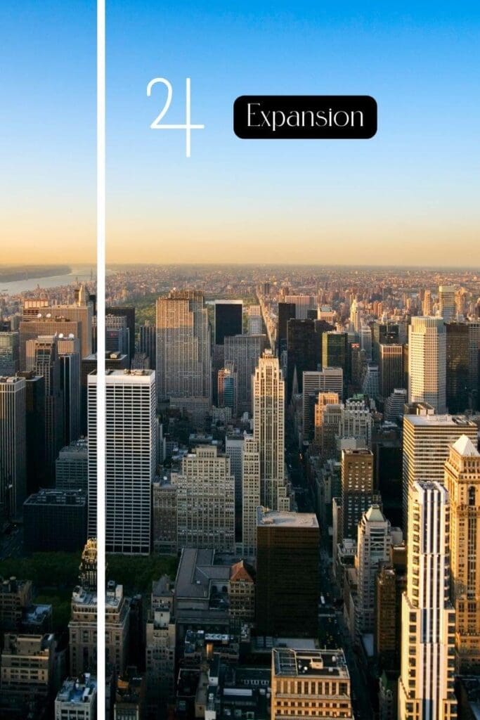 Big expansive city line view for a Jupiter planetary line