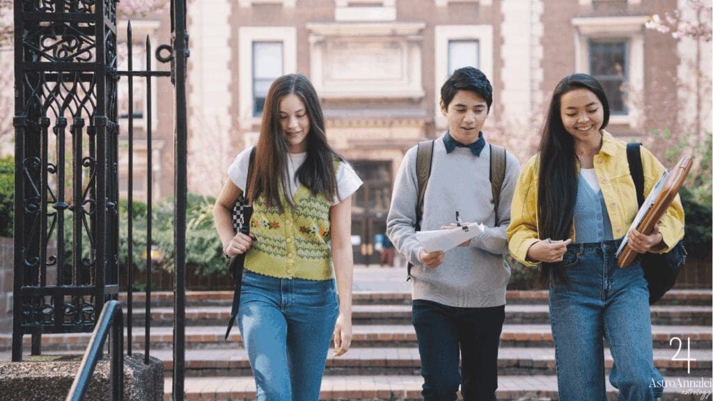 Foreign students at a university for Jupiter lines