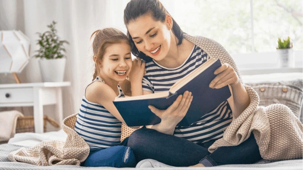 mother reading to her child