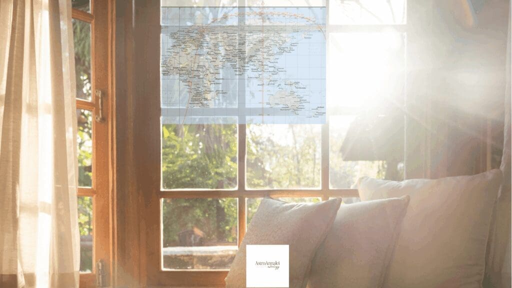 Beautiful sunny home with a Sun IC astrocartography map for retirement